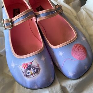 Cat shoes Mary janes flats Hot Chocolate Design